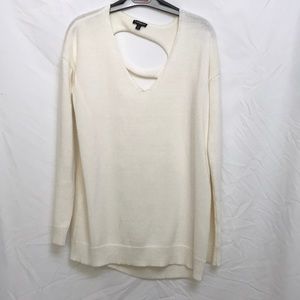 White Sweater with cut out back